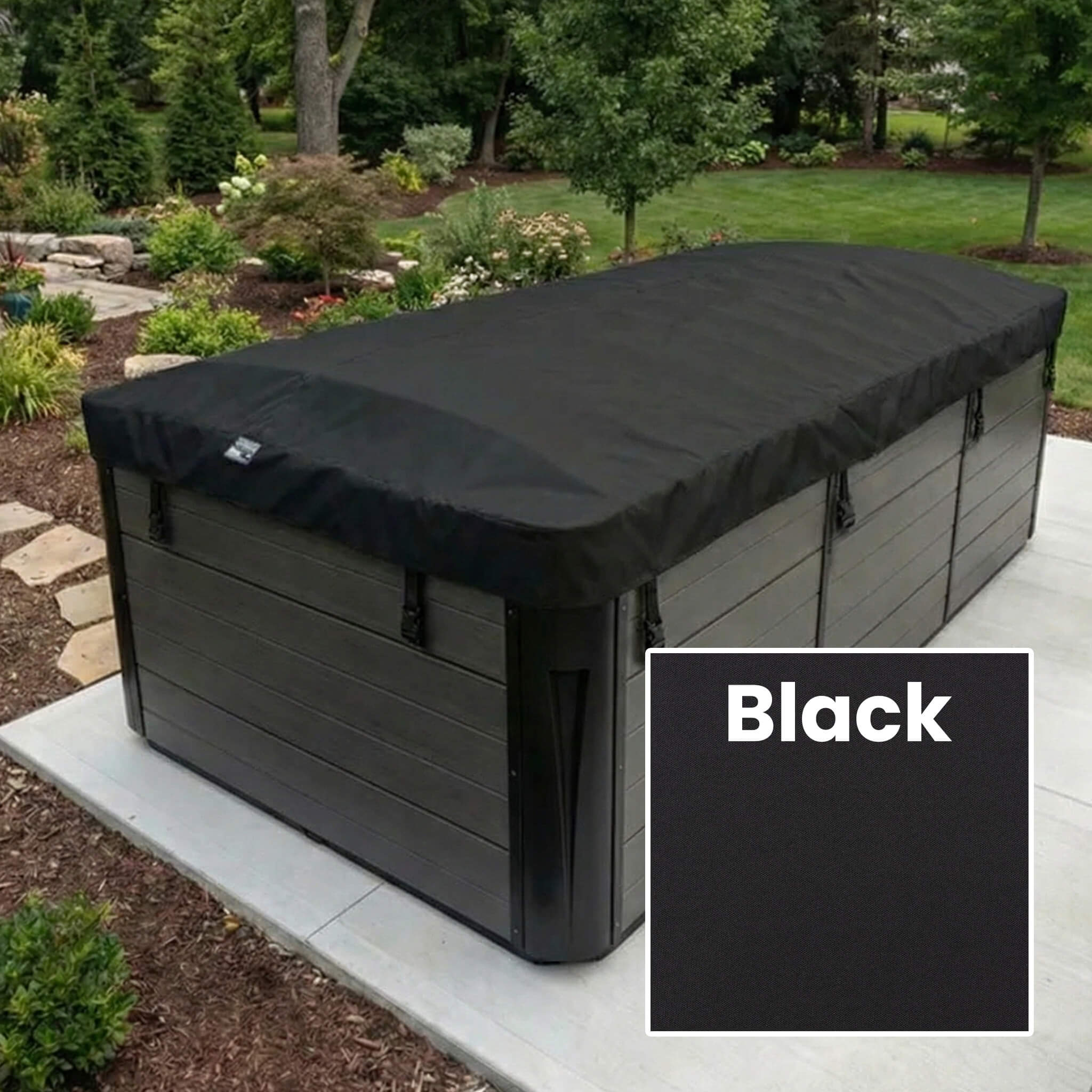 Black E2E Cover Color Rolling Swim Spa Cover